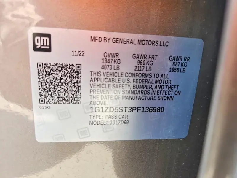 2023 CHEVROLET MALIBU LT  