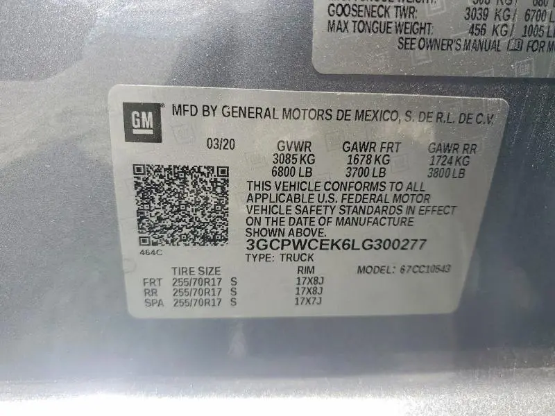 2020 CHEVROLET SILVERADO C1500 LT  