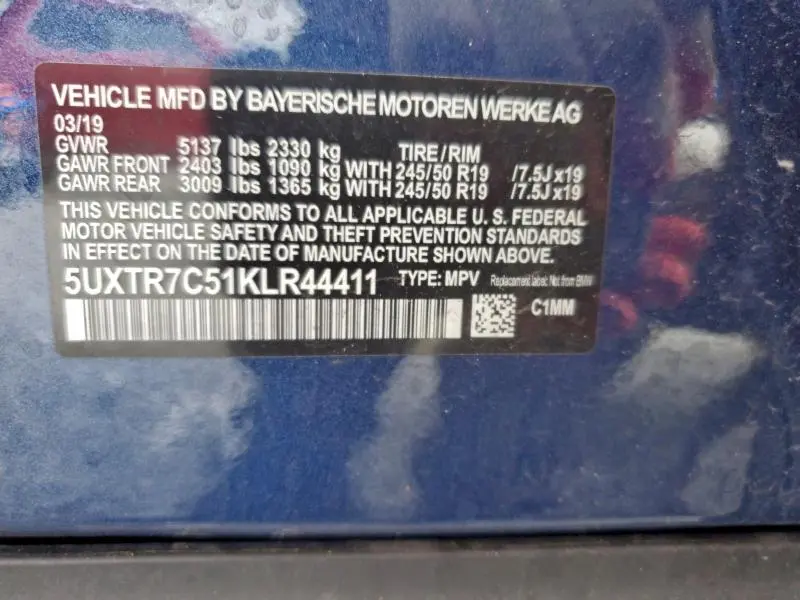 2019 BMW X3 SDRIVE30I  