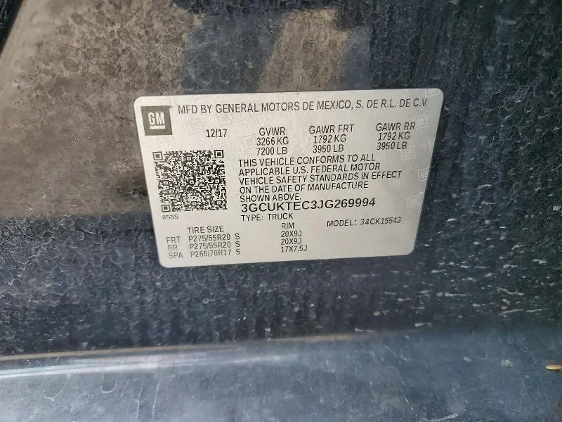 2018 CHEVROLET SILVERADO K1500 HIGH COUNTRY  