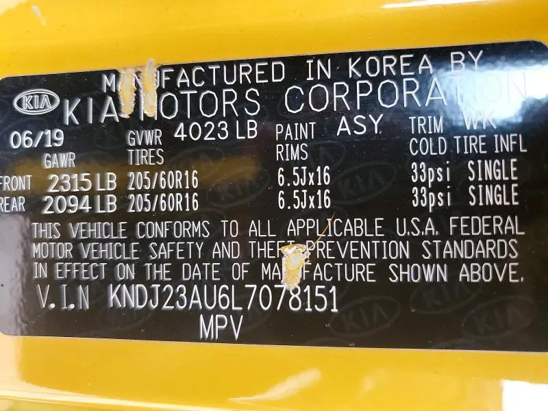 2020 KIA SOUL LX  