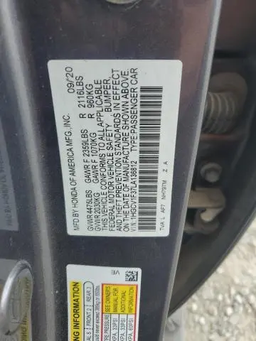 2020 HONDA ACCORD SPORT  