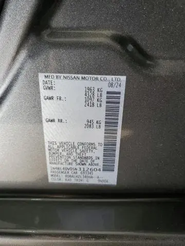 2025 NISSAN ALTIMA SV  