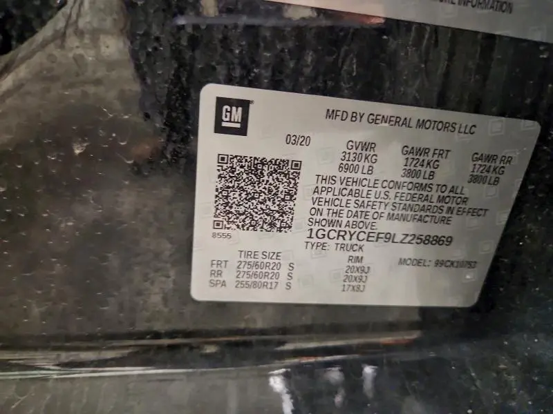 2020 CHEVROLET SILVERADO K1500 TRAIL BOSS CUSTOM  