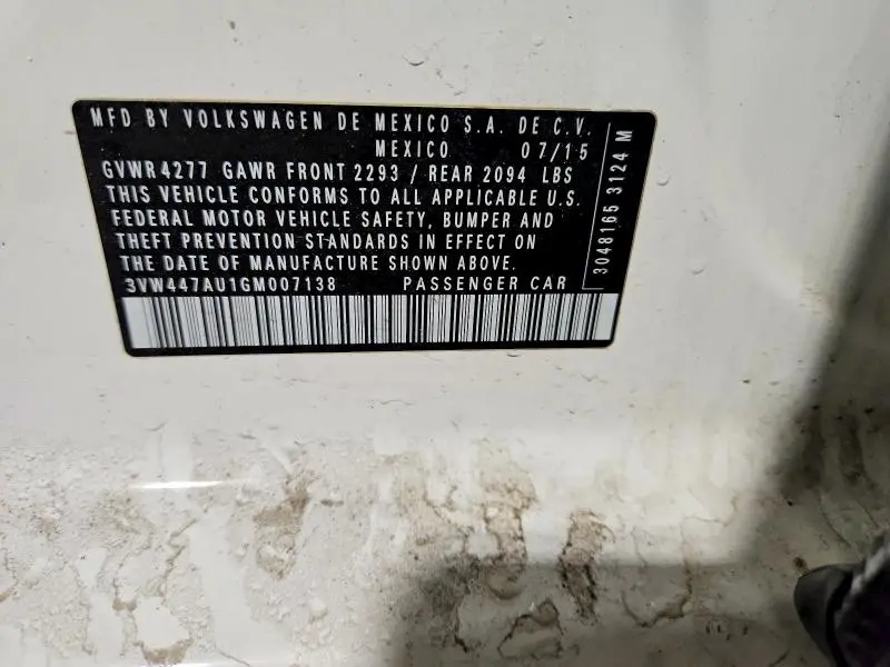 2016 VOLKSWAGEN GTI S  