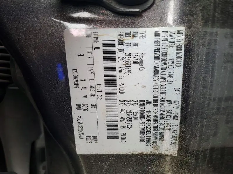 2014 FORD FOCUS SE  