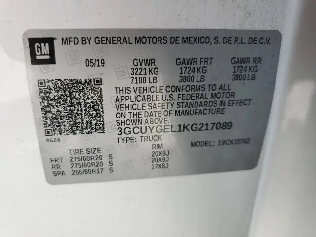 2019 CHEVROLET SILVERADO K1500 LTZ  