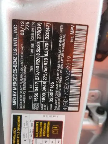 2013 MERCEDES-BENZ GL 450 4MATIC  