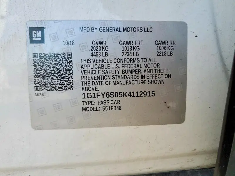 2019 CHEVROLET BOLT EV LT  