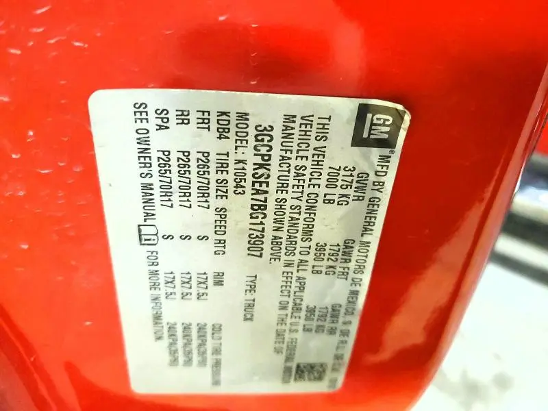 2011 CHEVROLET SILVERADO K1500 LT  