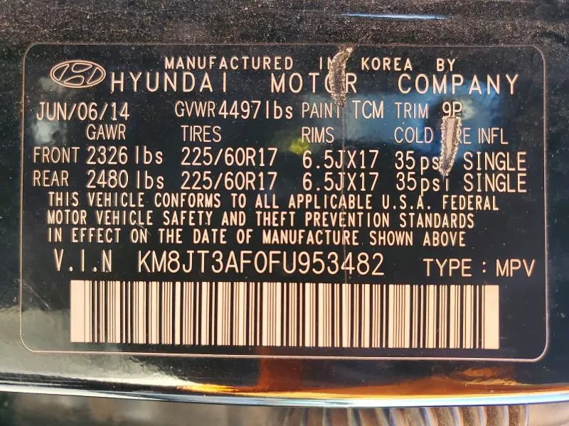 2015 HYUNDAI TUCSON GLS  