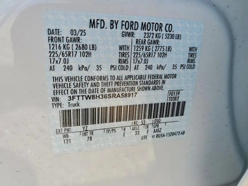 2025 FORD MAVERICK XLT  