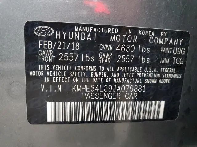 2018 HYUNDAI SONATA HYBRID  