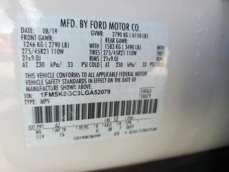 2020 FORD EXPLORER ST  