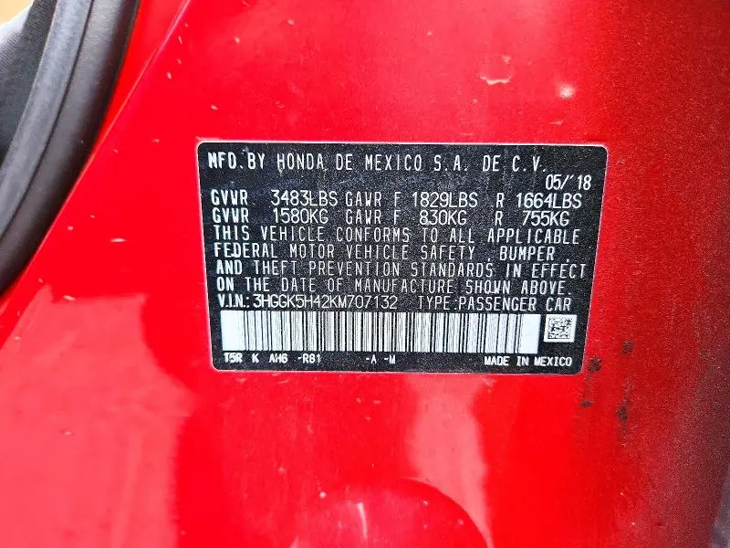 2019 HONDA FIT LX  