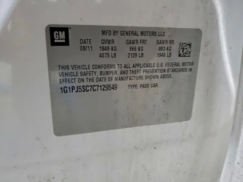 2012 CHEVROLET CRUZE ECO  