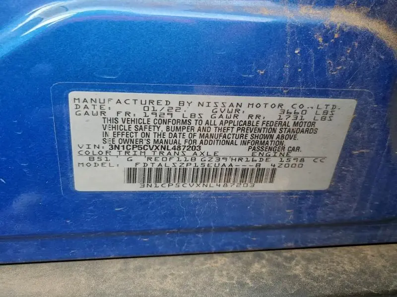 2022 NISSAN KICKS SV  