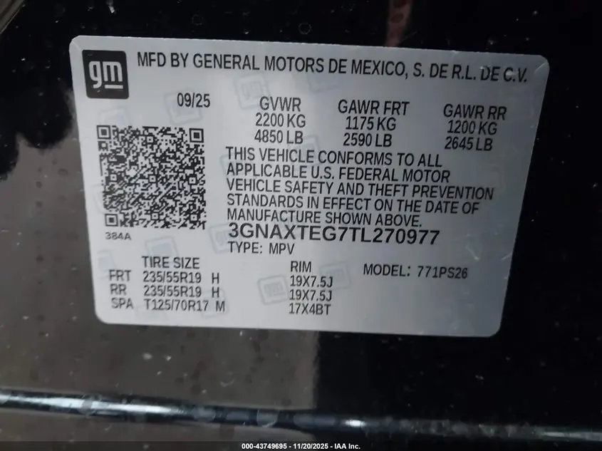 2026 CHEVROLET EQUINOX AWD RS