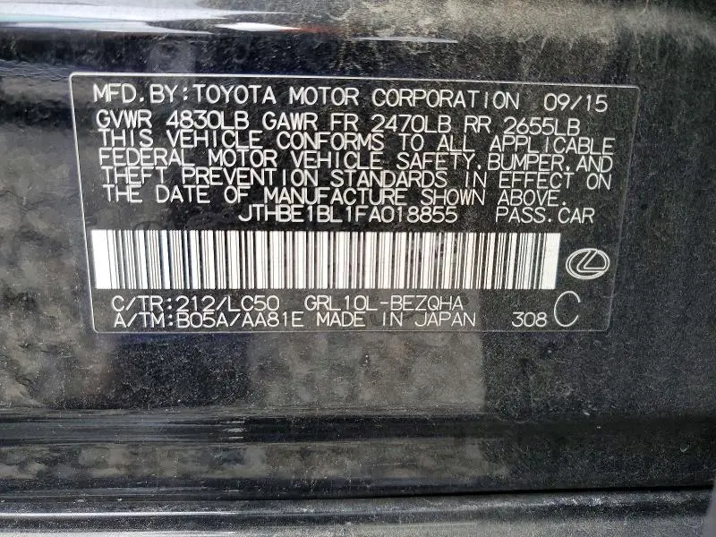 2015 LEXUS GS 350 BASE  