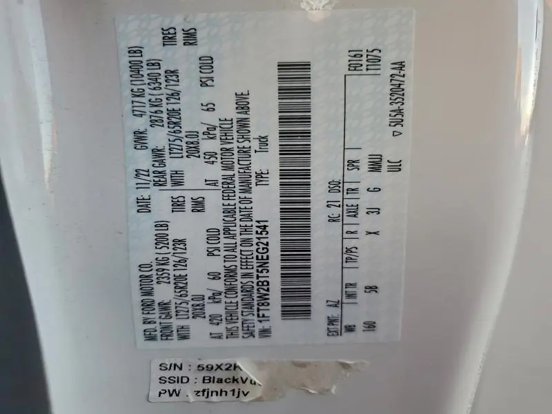 2022 FORD F250 SUPER DUTY  