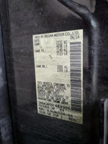 2014 NISSAN MAXIMA S