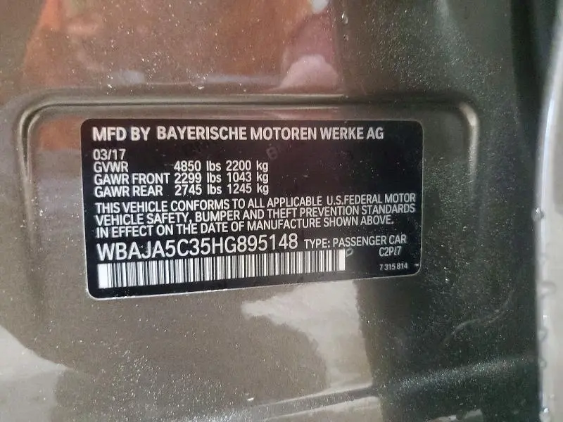 2017 BMW 530 I  