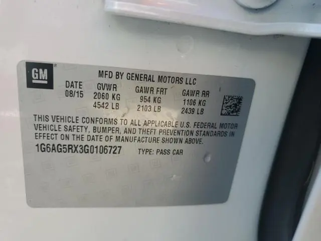 2016 CADILLAC ATS   