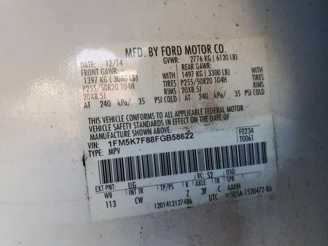 2015 FORD EXPLORER LIMITED