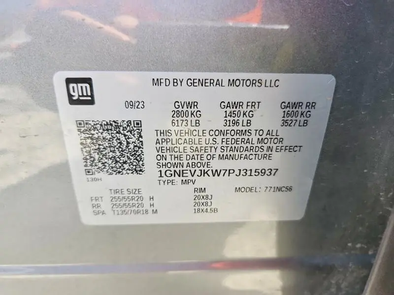 2023 CHEVROLET TRAVERSE RS  
