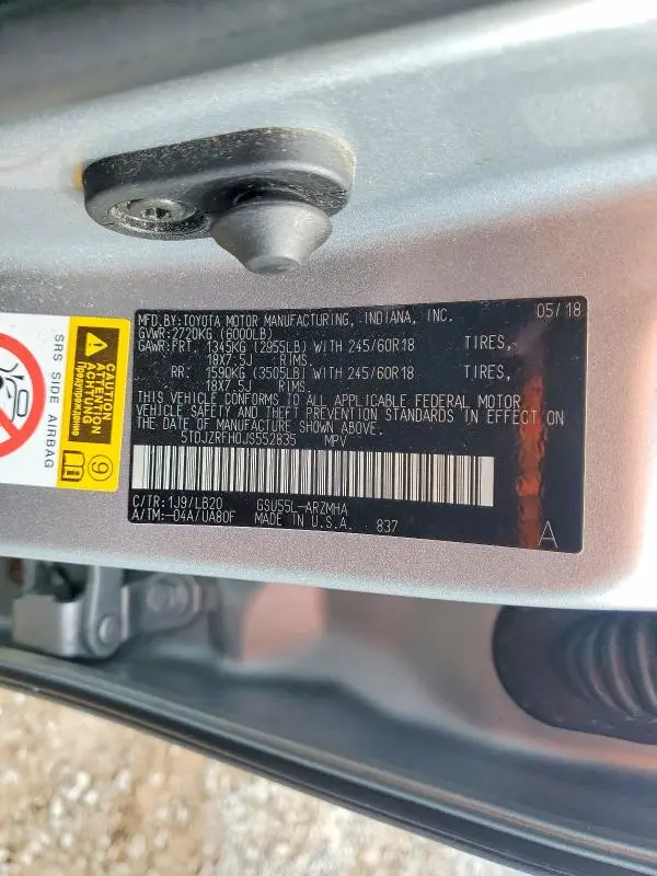 2018 TOYOTA HIGHLANDER XLE  