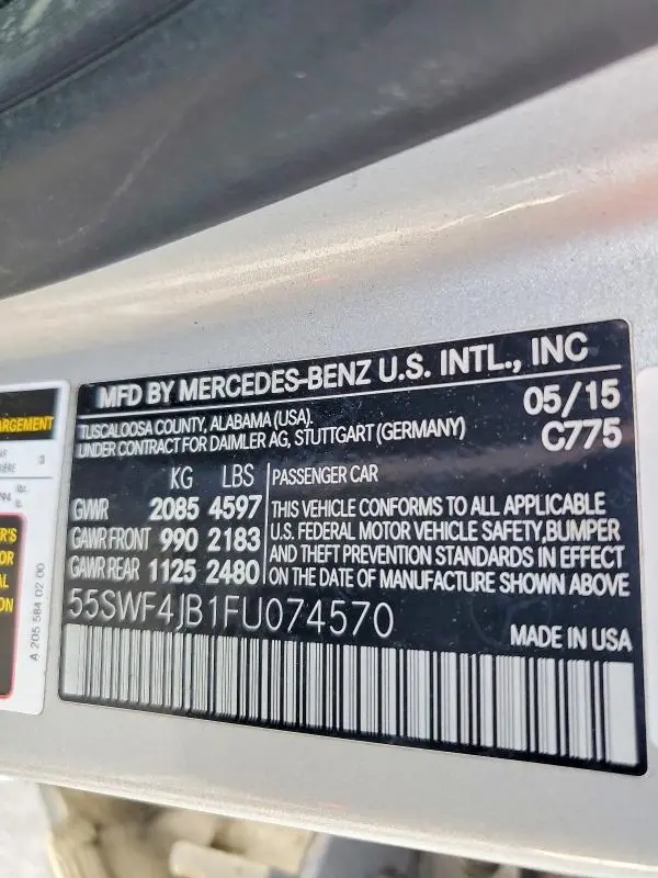 2015 MERCEDES-BENZ C 300  