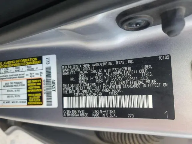 2010 TOYOTA TUNDRA CREWMAX SR5  