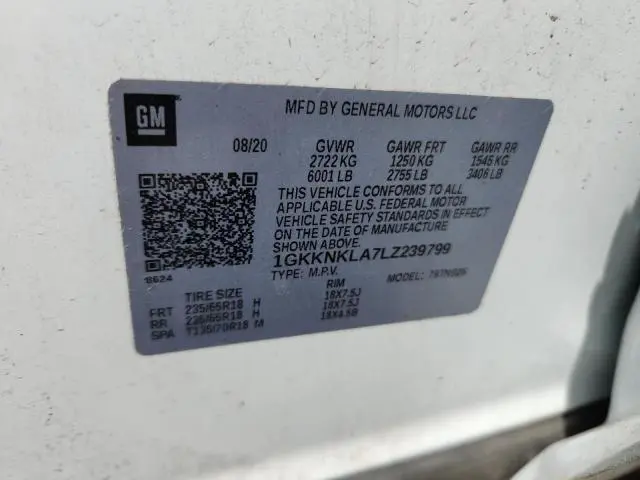2020 GMC ACADIA SLE  