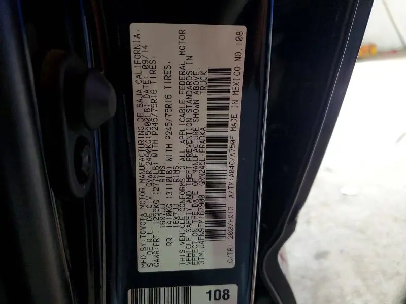 2015 TOYOTA TACOMA V6  