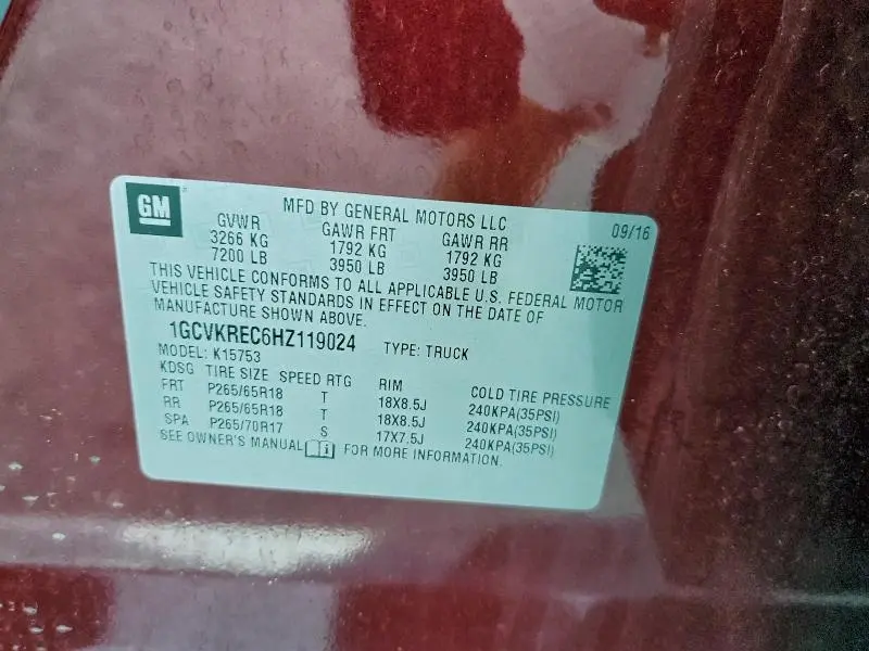 2017 CHEVROLET SILVERADO K1500 LT  