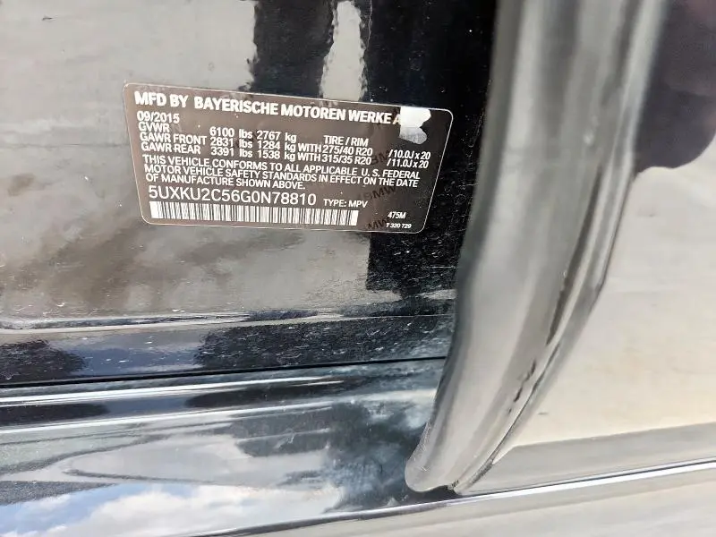 2016 BMW X6 XDRIVE35I  