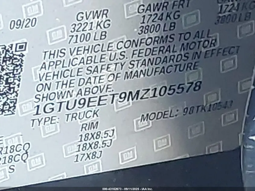 2021 GMC SIERRA 1500 4WD  SHORT BOX AT4
