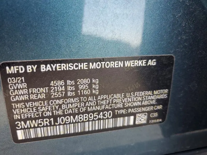 2021 BMW 330I   