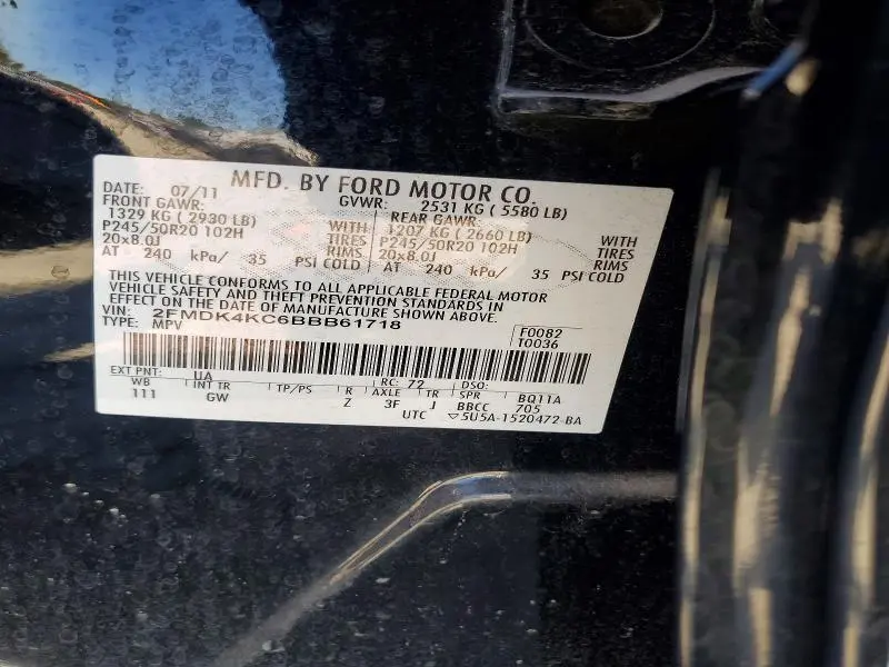 2011 FORD EDGE LIMITED  