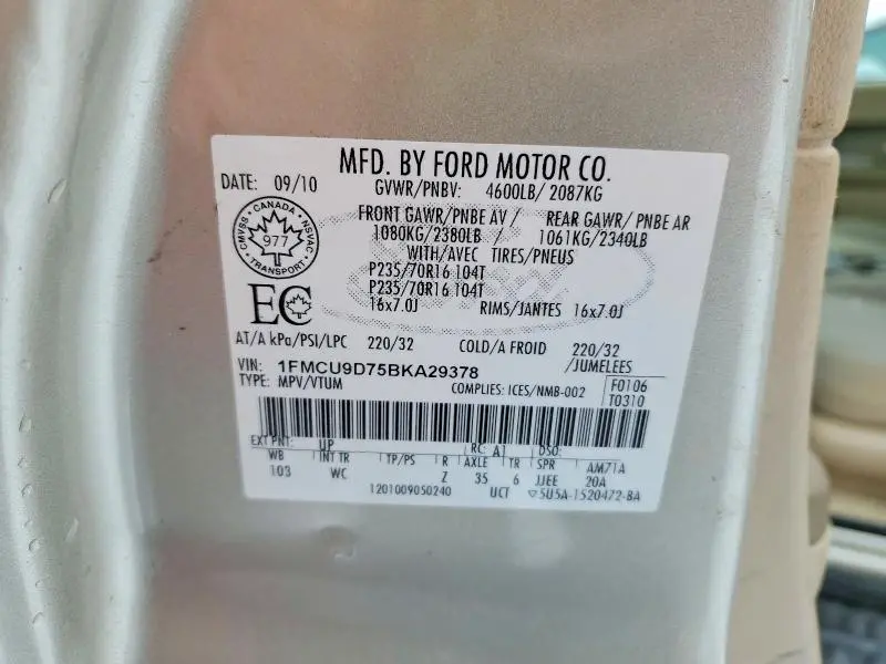 2011 FORD ESCAPE XLT  