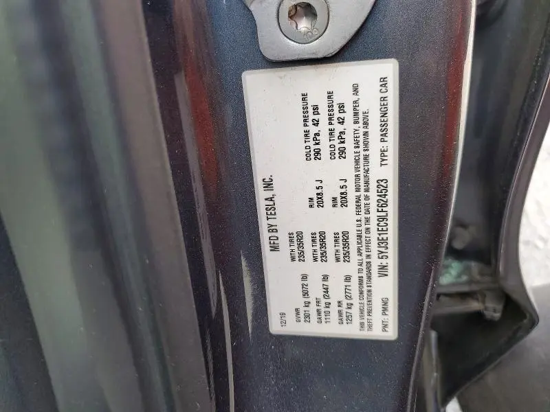 2020 TESLA MODEL 3   