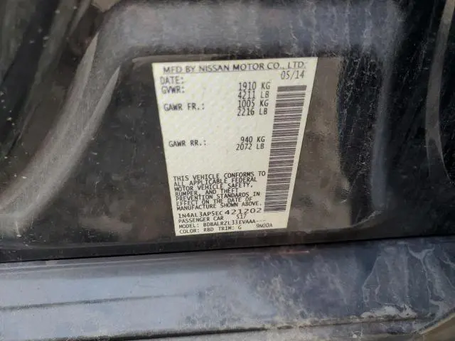 2014 NISSAN ALTIMA 2.5  