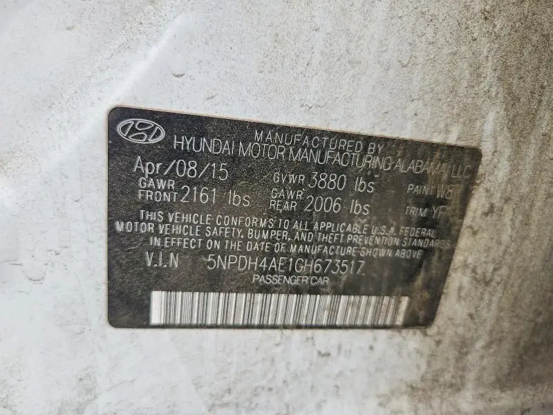 2016 HYUNDAI ELANTRA   