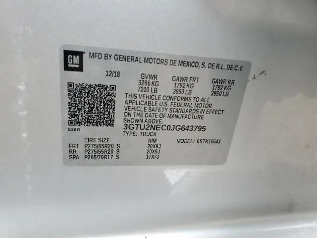 2018 GMC SIERRA K1500 SLT  