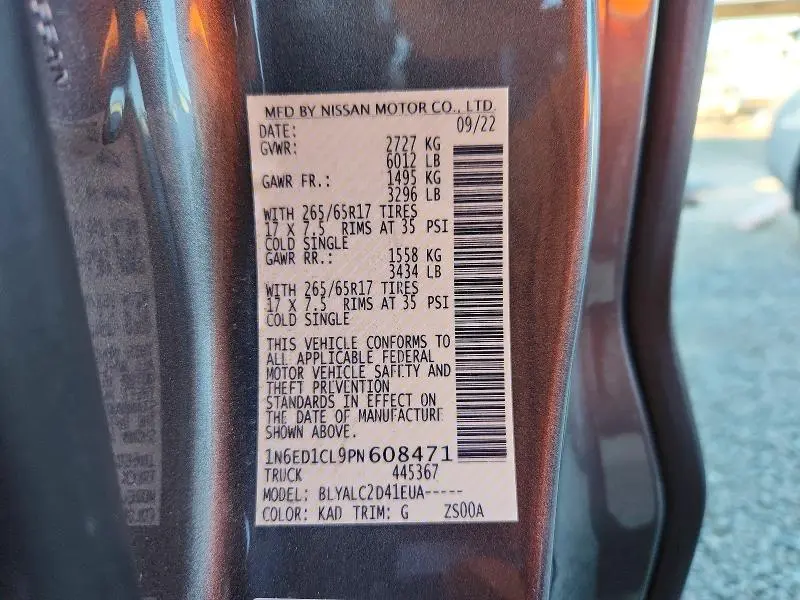 2023 NISSAN FRONTIER SV  