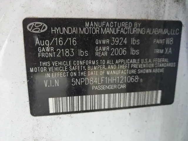 2017 HYUNDAI ELANTRA SE  