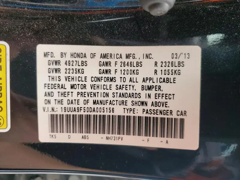 2013 ACURA TL TECH  