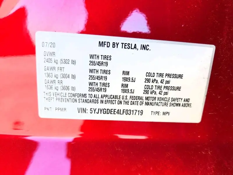 2020 TESLA MODEL Y   