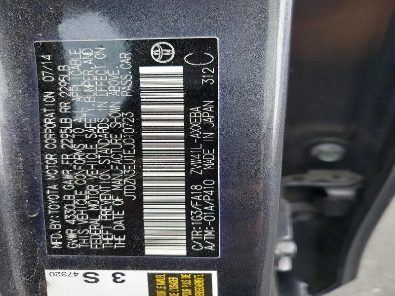 2014 TOYOTA PRIUS V THREE  