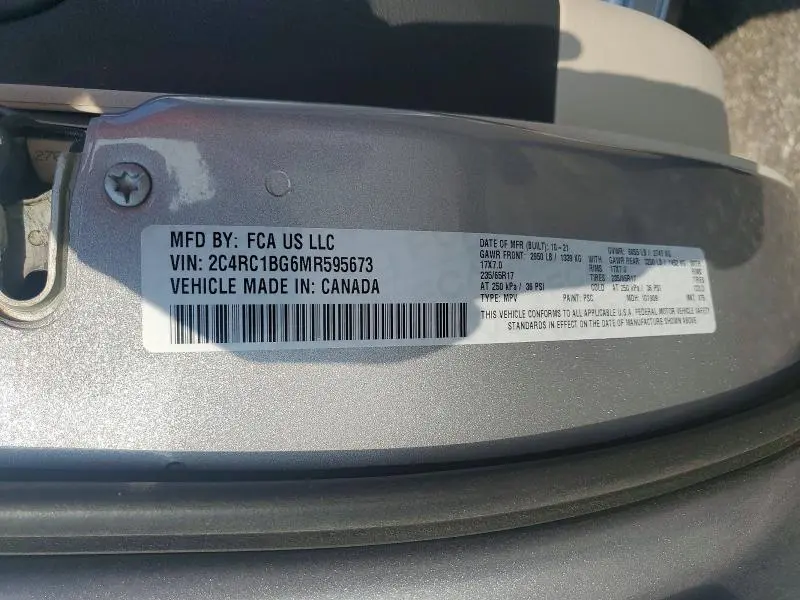 2021 CHRYSLER PACIFICA TOURING L  